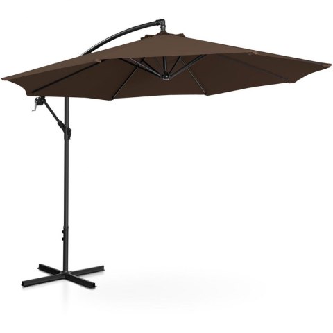 Parasol ogrodowy na wysięgniku okrągły uchylny śr. 300 cm brązowy UNIPRODO Parasol ogrodowy na wysięgniku okrągły uchylny śr. 300 cm brązowy UNIPRODO