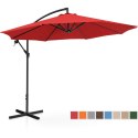 Parasol ogrodowy na wysięgniku okrągły uchylny śr. 300 cm czerwony UNIPRODO