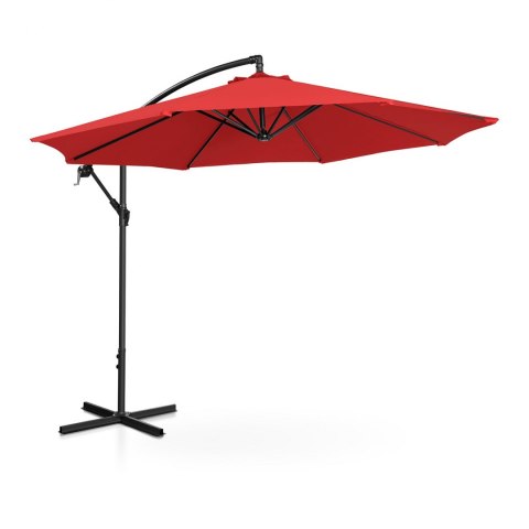 Parasol ogrodowy na wysięgniku okrągły uchylny śr. 300 cm czerwony UNIPRODO Parasol ogrodowy na wysięgniku okrągły uchylny śr. 300 cm czerwony UNIPRODO
