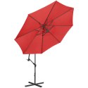 Parasol ogrodowy na wysięgniku okrągły uchylny śr. 300 cm czerwony UNIPRODO