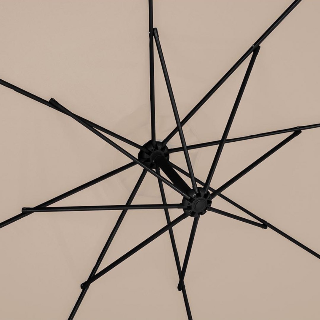 Parasol ogrodowy na wysięgniku okrągły uchylny śr. 300 cm kremowy UNIPRODO Parasol ogrodowy na wysięgniku okrągły uchylny śr. 300 cm kremowy UNIPRODO