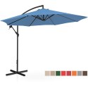 Parasol ogrodowy na wysięgniku okrągły uchylny śr. 300 cm niebieski UNIPRODO