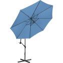 Parasol ogrodowy na wysięgniku okrągły uchylny śr. 300 cm niebieski UNIPRODO