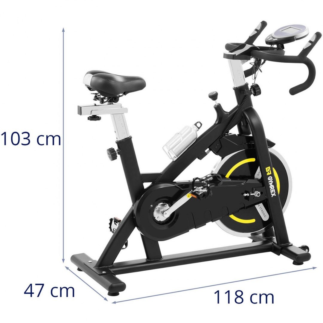 Rower rowerek stacjonarny spinningowy treningowy do 120 kg - koło zamachowe 8 kg GYMREX