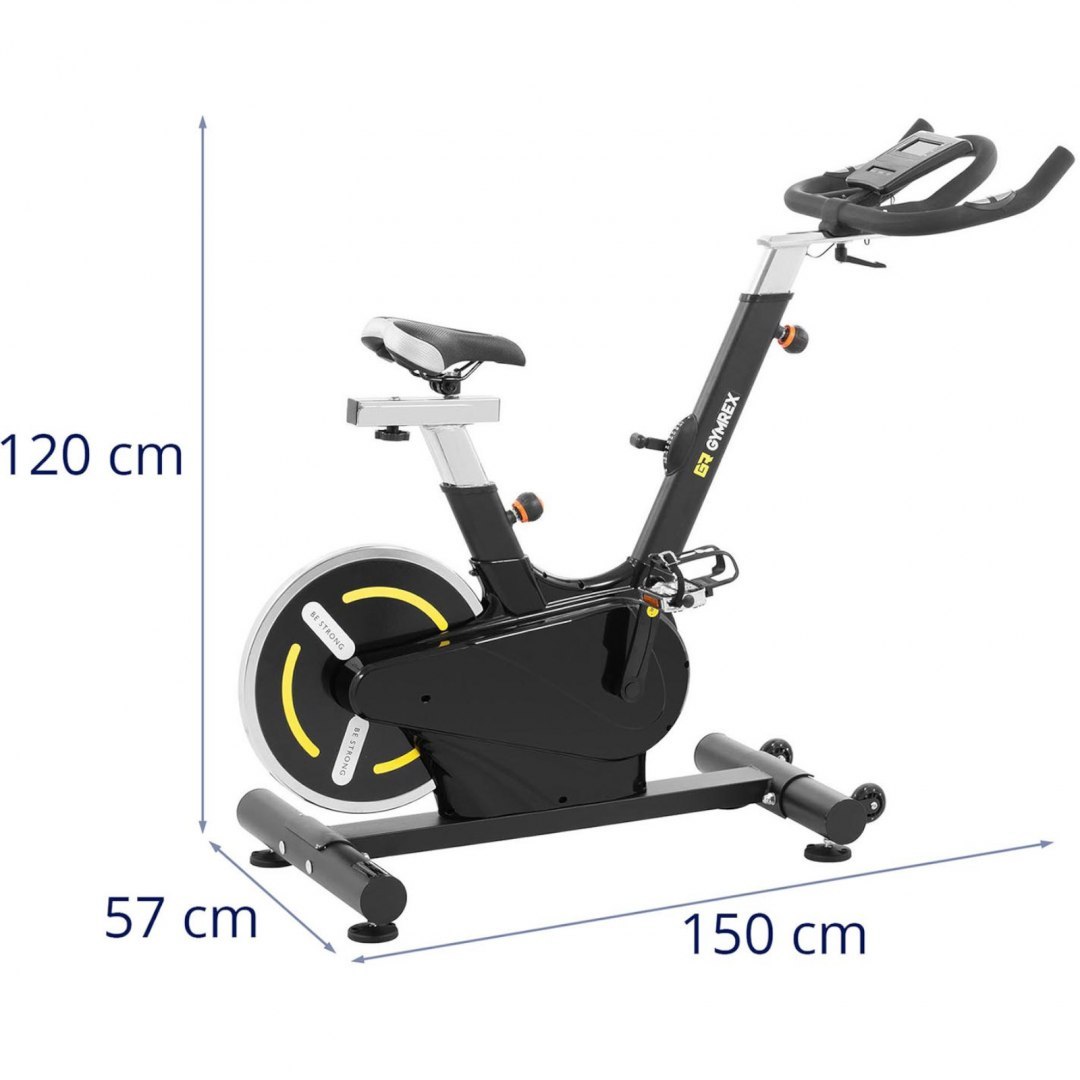 Rower rowerek stacjonarny spinningowy treningowy do 130 kg - koło zamachowe 13 kg GYMREX Rower rowerek stacjonarny spinningowy treningowy do 130 kg - koło zamachowe 13 kg GYMREX