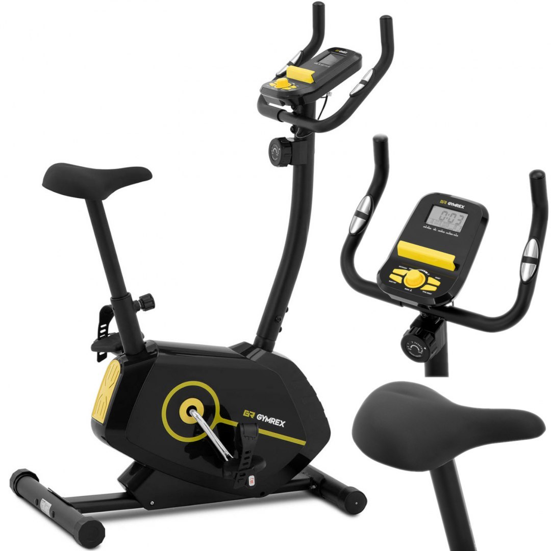 Rower rowerek stacjonarny treningowy LCD do 110 kg - koło zamachowe 4 kg GYMREX Rower rowerek stacjonarny treningowy LCD do 110 kg - koło zamachowe 4 kg GYMREX
