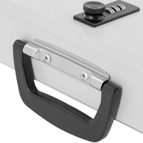 Sejf kasetka metalowa na dokumenty z zamkiem szyfrowym 355 x 255 x 70 mm DIN A6 Stamony Sejf kasetka metalowa na dokumenty z zamkiem szyfrowym 355 x 255 x 70 mm DIN A6 Stamony