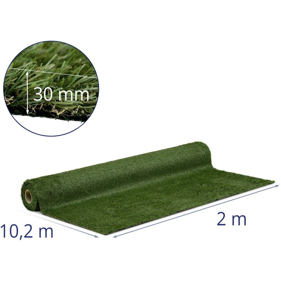 Sztuczna trawa na taras balkon miękka 30 mm 14/10 cm 200 x 1000 cm Hillvert Sztuczna trawa na taras balkon miękka 30 mm 14/10 cm 200 x 1000 cm Hillvert