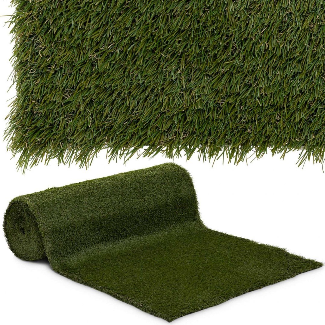 Sztuczna trawa na taras balkon miękka 30 mm 20/10 cm 100 x 1000 cm Hillvert Sztuczna trawa na taras balkon miękka 30 mm 20/10 cm 100 x 1000 cm Hillvert