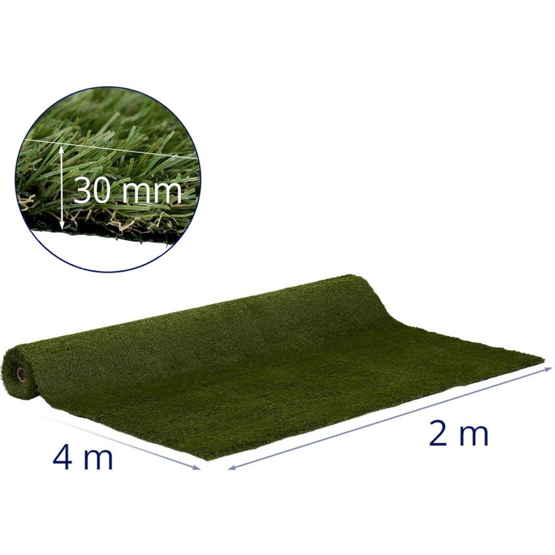 Sztuczna trawa na taras balkon miękka 30 mm 20/10 cm 200 x 400 cm Hillvert