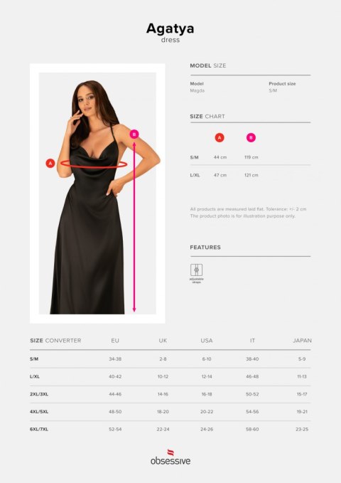 Sukienka Agatya Czarny L/XL Sukienka Agatya Czarny L/XL