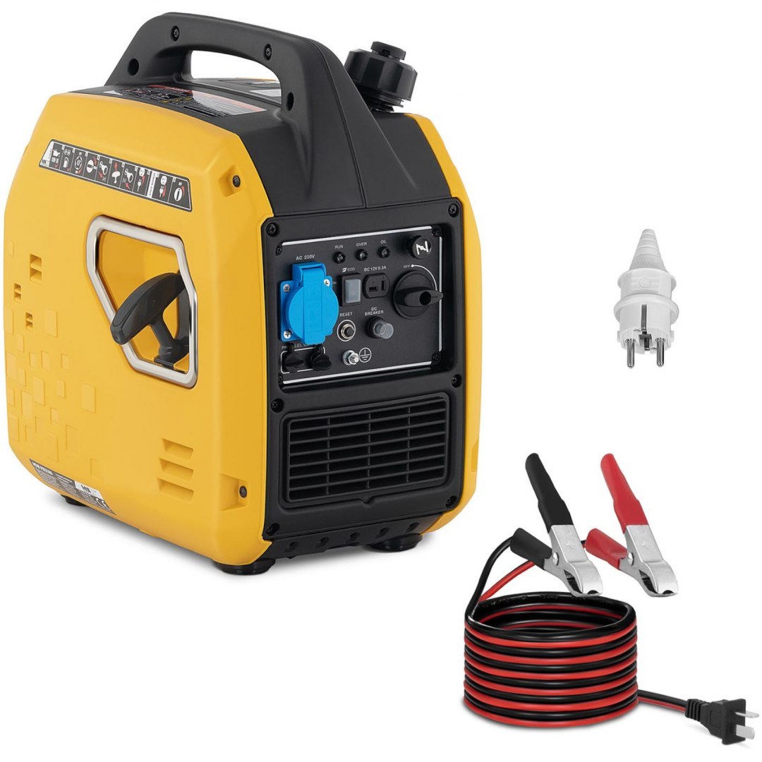 Agregat prądotwórczy generator prądu przenośny z rozruchem ręcznym 4 l 12 V 230 V 2100 W MSW Agregat prądotwórczy generator prądu przenośny z rozruchem ręcznym 4 l 12 V 230 V 2100 W MSW