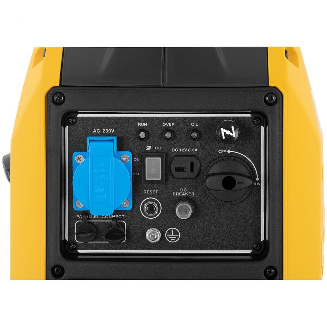 Agregat prądotwórczy generator prądu przenośny z rozruchem ręcznym 4 l 12 V 230 V 2100 W MSW Agregat prądotwórczy generator prądu przenośny z rozruchem ręcznym 4 l 12 V 230 V 2100 W MSW