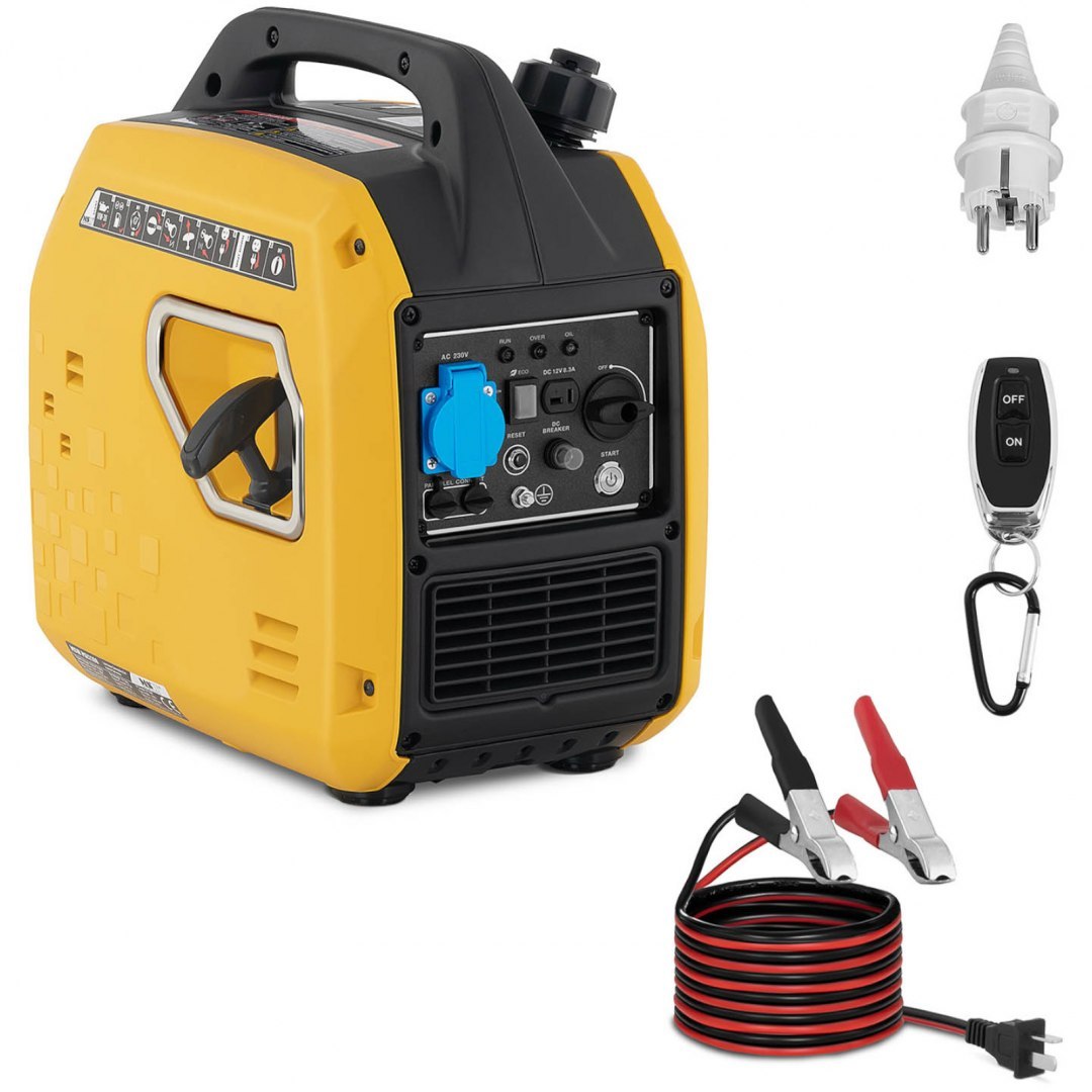 Agregat prądotwórczy generator prądu przenośny z rozrusznikiem elektrycznym 4 l 12 V 230 V 2100 W MSW Agregat prądotwórczy generator prądu przenośny z rozrusznikiem elektrycznym 4 l 12 V 230 V 2100 W MSW