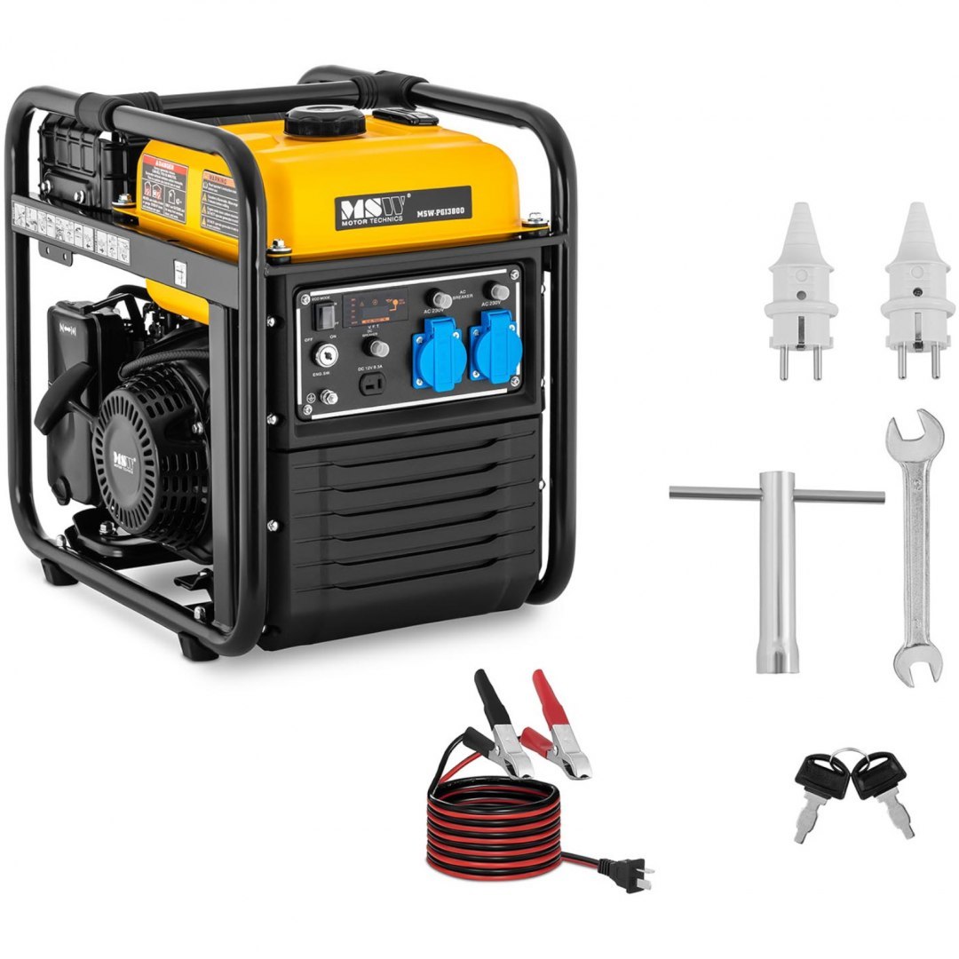 Agregat prądotwórczy generator prądu z rozruchem ręcznym 11 l 12 V 230 V 3800 W MSW Agregat prądotwórczy generator prądu z rozruchem ręcznym 11 l 12 V 230 V 3800 W MSW
