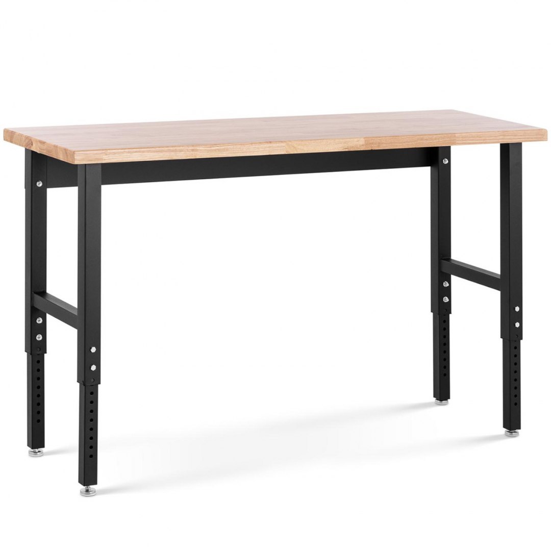 Stół warsztatowy regulowany z drewnianym blatem 680 kg 155 x 51 cm MSW Stół warsztatowy regulowany z drewnianym blatem 680 kg 155 x 51 cm MSW