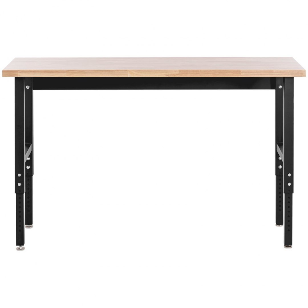 Stół warsztatowy regulowany z drewnianym blatem 680 kg 155 x 51 cm MSW Stół warsztatowy regulowany z drewnianym blatem 680 kg 155 x 51 cm MSW