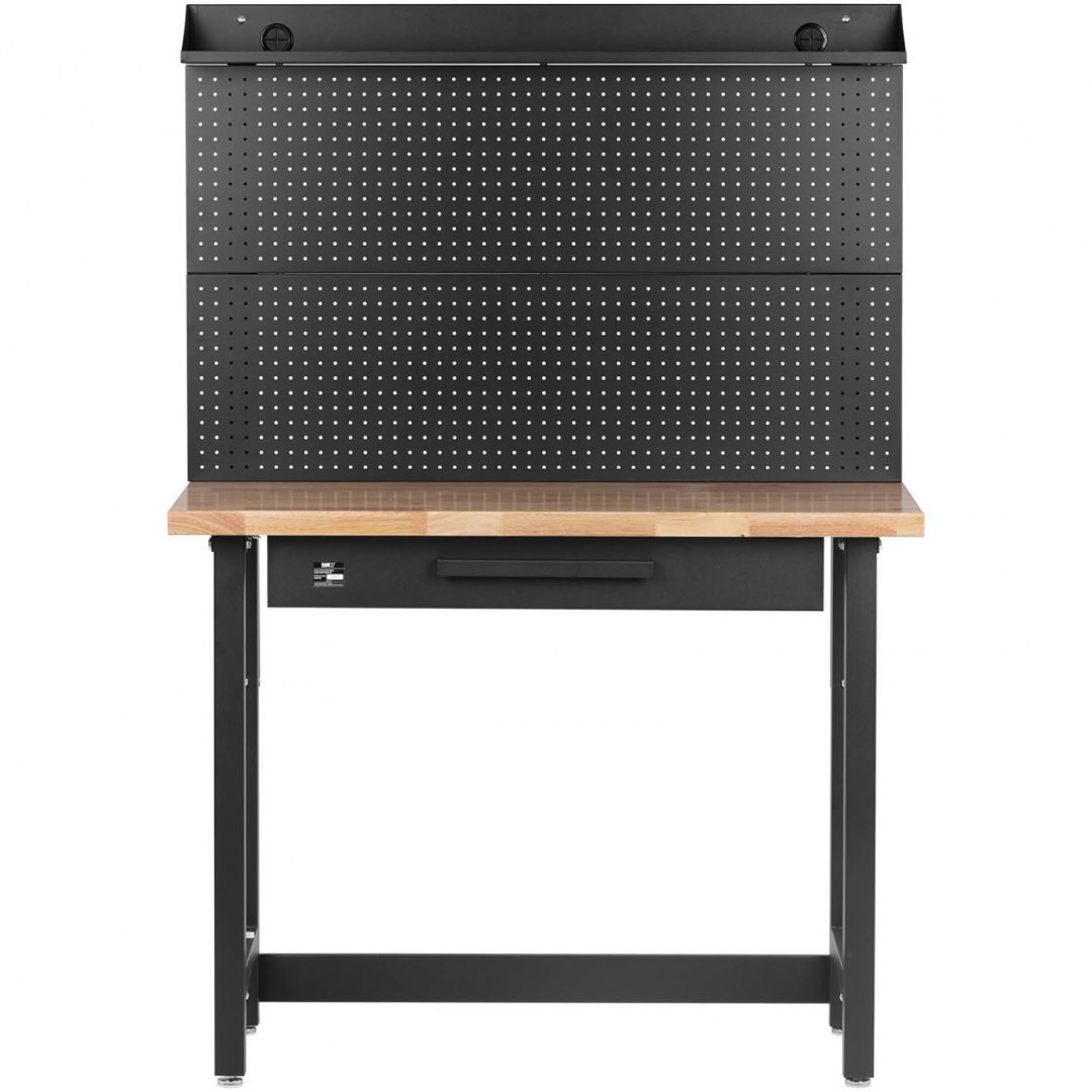 Stół warsztatowy regulowany z szufladą i tablicą na narzędzia 227 kg 122 x 51 cm MSW Stół warsztatowy regulowany z szufladą i tablicą na narzędzia 227 kg 122 x 51 cm MSW