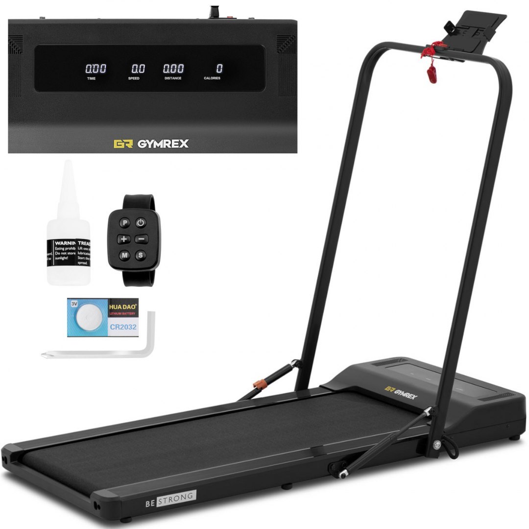 Bieżnia elektryczna składana LED 1-8 km/h do 120 kg GYMREX Bieżnia elektryczna składana LED 1-8 km/h do 120 kg GYMREX