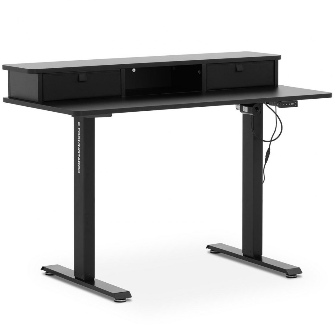 Biurko elektryczne z regulacją wysokości i nadstawką 120 x 60 cm 720 - 1200 mm FROMM&STARCK Biurko elektryczne z regulacją wysokości i nadstawką 120 x 60 cm 720 - 1200 mm FROMM&STARCK