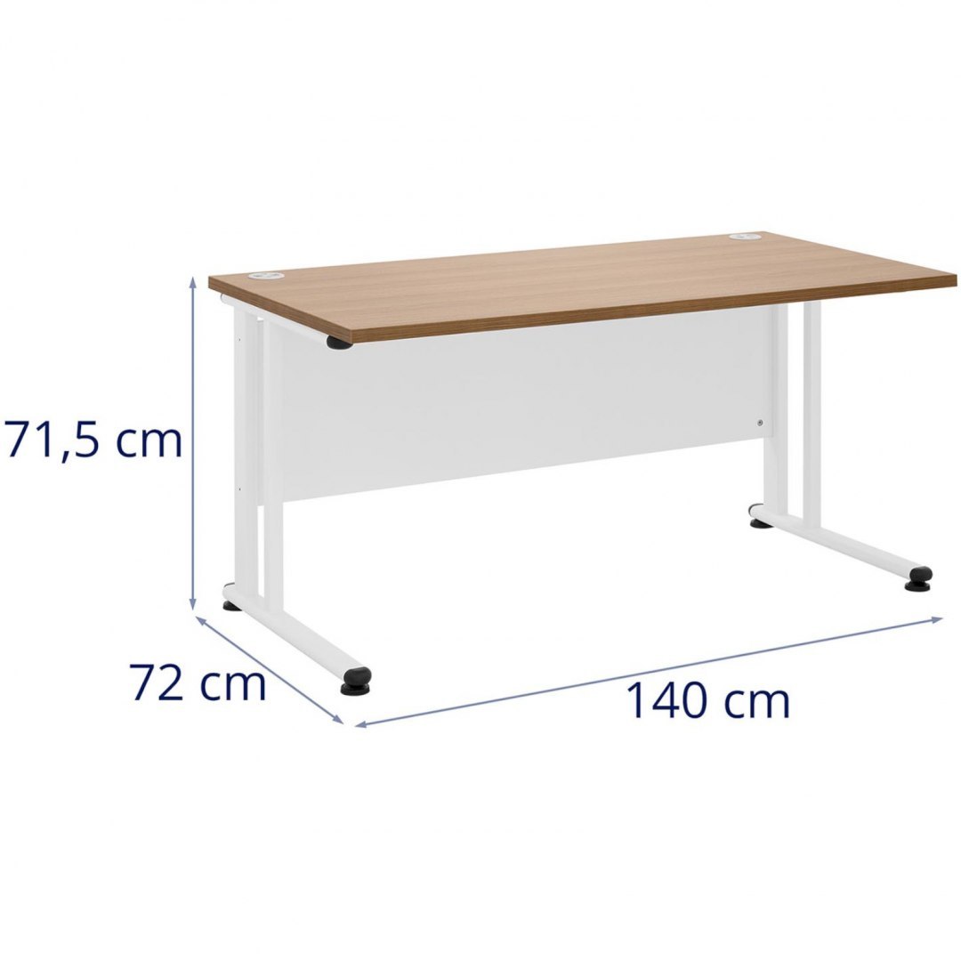 Biurko komputerowe na metalowym stelażu 140 x 73 cm białe FROMM&STARCK Biurko komputerowe na metalowym stelażu 140 x 73 cm białe FROMM&STARCK