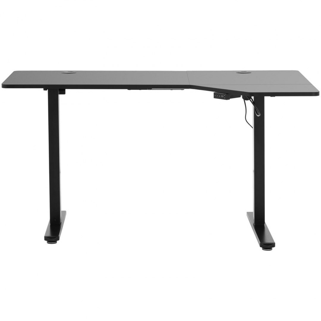 Biurko narożne z regulacją wysokości elektryczne 140 x 90 cm wys. 720 - 1200 mm czarne FROMM&STARCK Biurko narożne z regulacją wysokości elektryczne 140 x 90 cm wys. 720 - 1200 mm czarne FROMM&STARCK