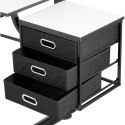 Biurko stół kreślarski uchylny z szufladami stołkiem 90 x 60 cm czarno-białe FROMM&amp;STARCK