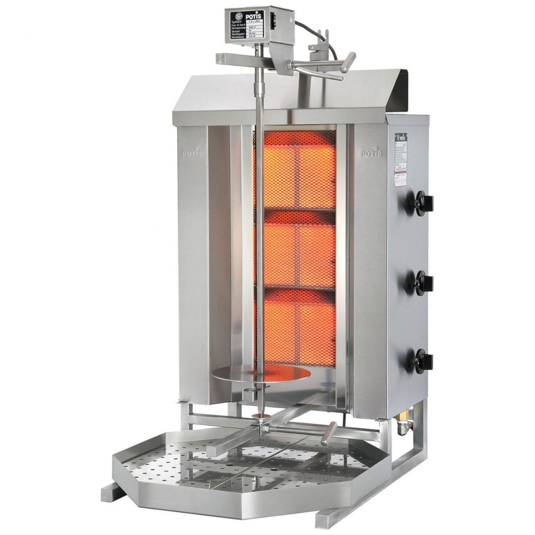 Grill piec opiekacz do kebaba gyrosa gazowy propan-butan POTIS wsad 40 kg 230 V 8.4 kW POTIS Grill piec opiekacz do kebaba gyrosa gazowy propan-butan POTIS wsad 40 kg 230 V 8.4 kW POTIS