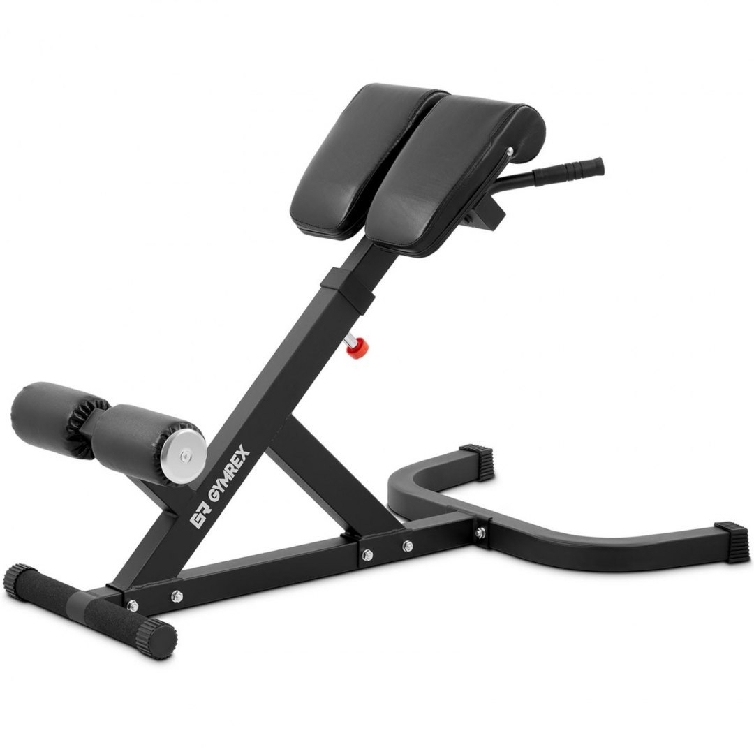 Ławka ławeczka rzymska treningowa do ćwiczeń brzucha pleców pośladków do 100 kg GYMREX Ławka ławeczka rzymska treningowa do ćwiczeń brzucha pleców pośladków do 100 kg GYMREX