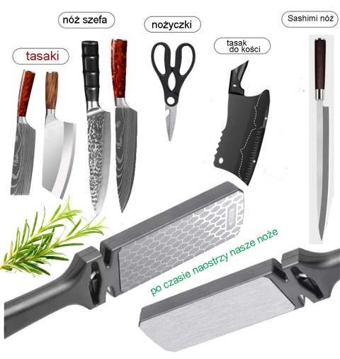 Osełka kamień diamentowy do ostrzenia noży tasaków