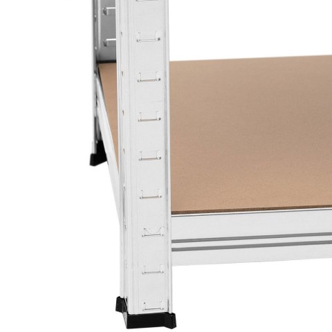 Regał magazynowy metalowy 5 półek 875 kg 90 x 30 x 180 cm szary 2 szt. MSW Regał magazynowy metalowy 5 półek 875 kg 90 x 30 x 180 cm szary 2 szt. MSW