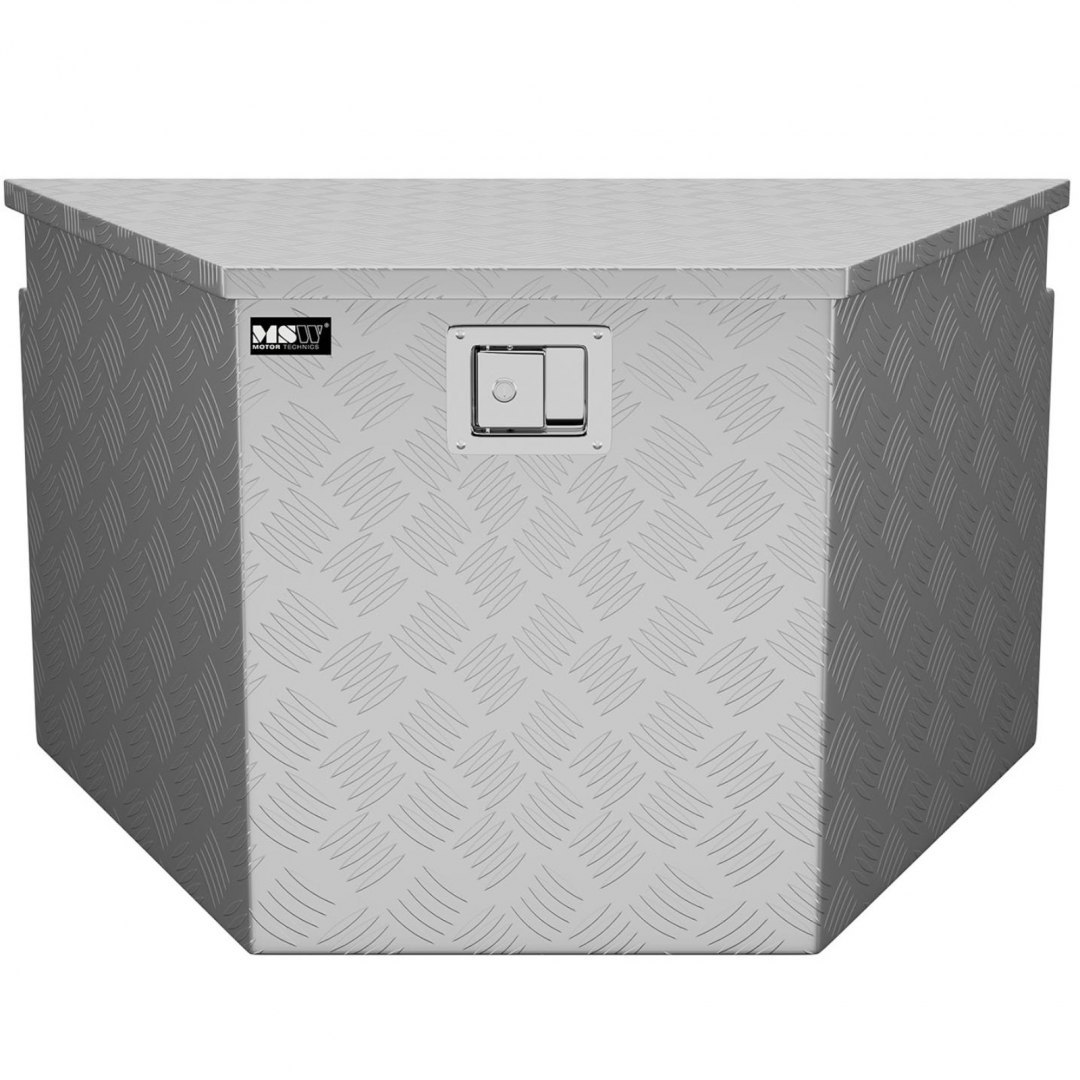 Skrzynia narzędziowa transportowa aluminiowa zamykana na klucz 150 l 81.5 x 47.5 x 46 cm MSW Skrzynia narzędziowa transportowa aluminiowa zamykana na klucz 150 l 81.5 x 47.5 x 46 cm MSW