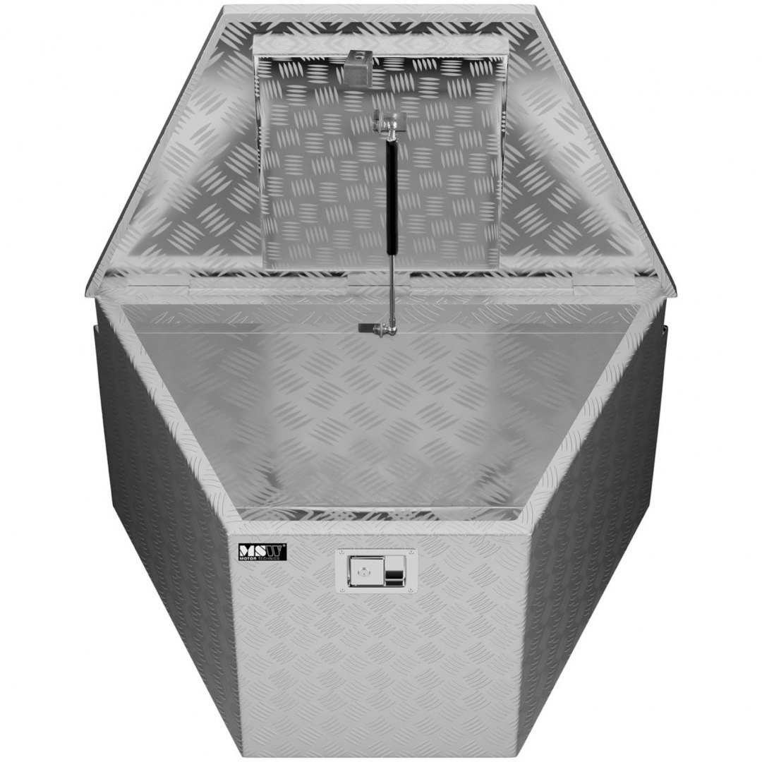 Skrzynia narzędziowa transportowa aluminiowa zamykana na klucz 150 l 81.5 x 47.5 x 46 cm MSW Skrzynia narzędziowa transportowa aluminiowa zamykana na klucz 150 l 81.5 x 47.5 x 46 cm MSW