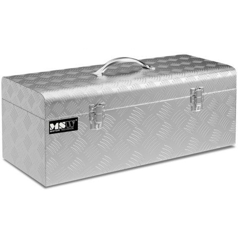 Skrzynka narzędziowa warsztatowa kufer aluminiowy 31 l 58 x 25.5 x 25.5 cm MSW Skrzynka narzędziowa warsztatowa kufer aluminiowy 31 l 58 x 25.5 x 25.5 cm MSW