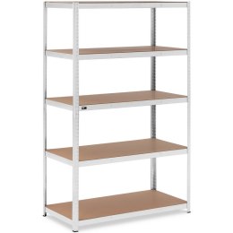 Regał magazynowy metalowy 5 półek 750 kg 120 x 60 x 197 cm szary MSW