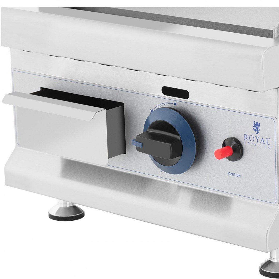 Grill gazowy gładki nastawny na gaz Propan-Butan 0,05 bar 35 x 40 cm 3000 W Royal Catering Grill gazowy gładki nastawny na gaz Propan-Butan 0,05 bar 35 x 40 cm 3000 W Royal Catering