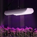 Lampa do wzrostu uprawy roślin pełne spektrum 25 x 17 cm 136 LED 100 W srebrna Hillvert