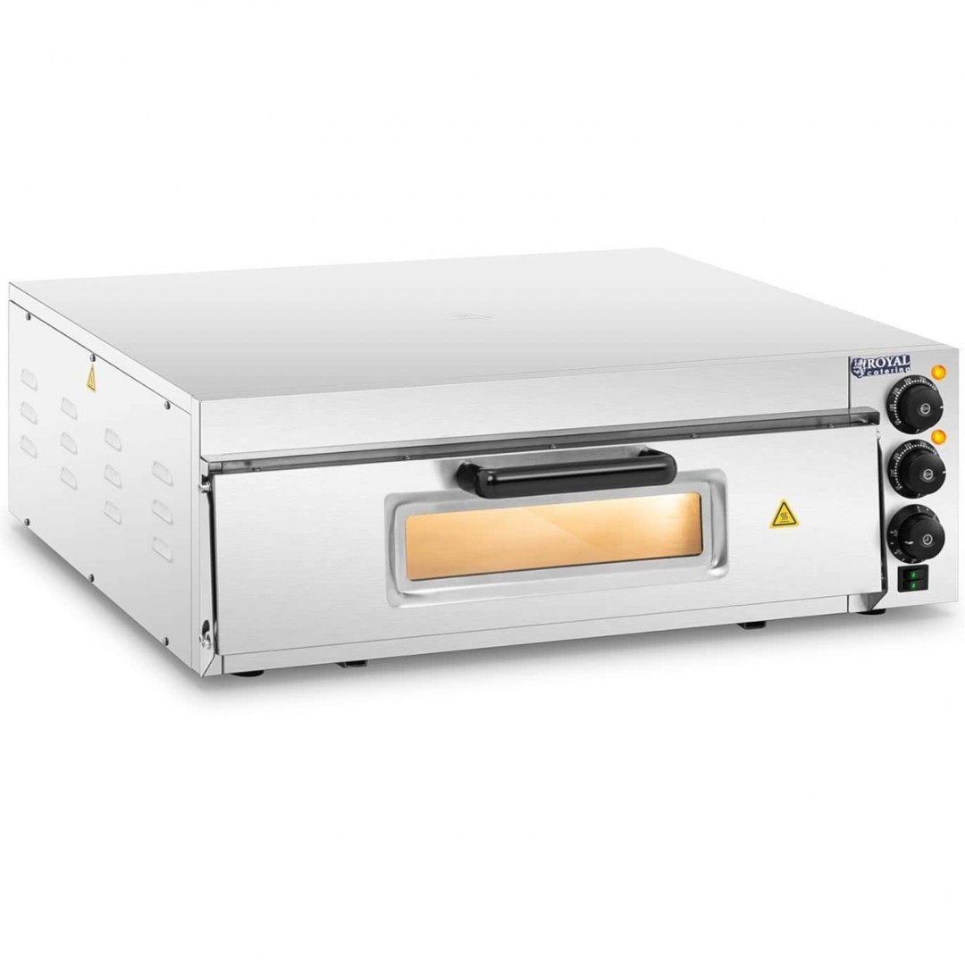 Piec do pizzy jednokomorowy z szybą 1 pizza 60 cm 230 V 3000 W Royal Catering Piec do pizzy jednokomorowy z szybą 1 pizza 60 cm 230 V 3000 W Royal Catering
