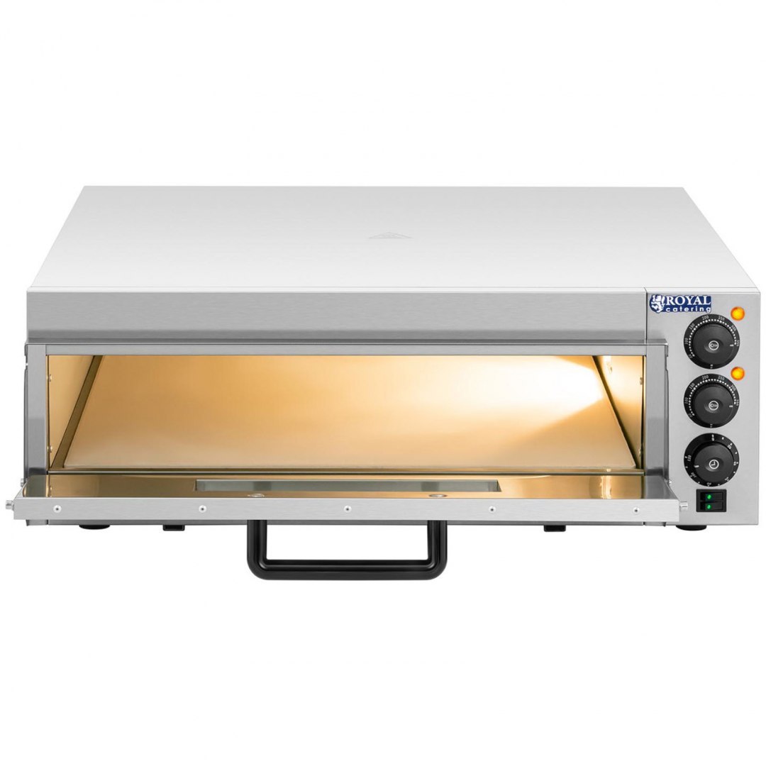 Piec do pizzy jednokomorowy z szybą 1 pizza 60 cm 230 V 3000 W Royal Catering Piec do pizzy jednokomorowy z szybą 1 pizza 60 cm 230 V 3000 W Royal Catering