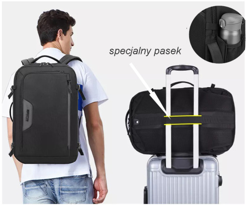 Plecak na laptopa Arctic Hunter i torba USB 15,6" Plecak na laptopa Arctic Hunter i torba USB 15,6"
