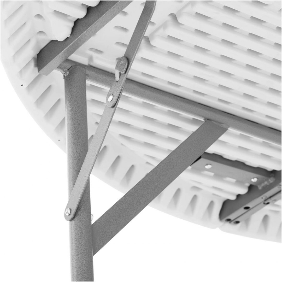 Stół okrągły cateringowy ogrodowy składany biały do 150 kg śr. 150 x 74 cm Royal Catering Stół okrągły cateringowy ogrodowy składany biały do 150 kg śr. 150 x 74 cm Royal Catering