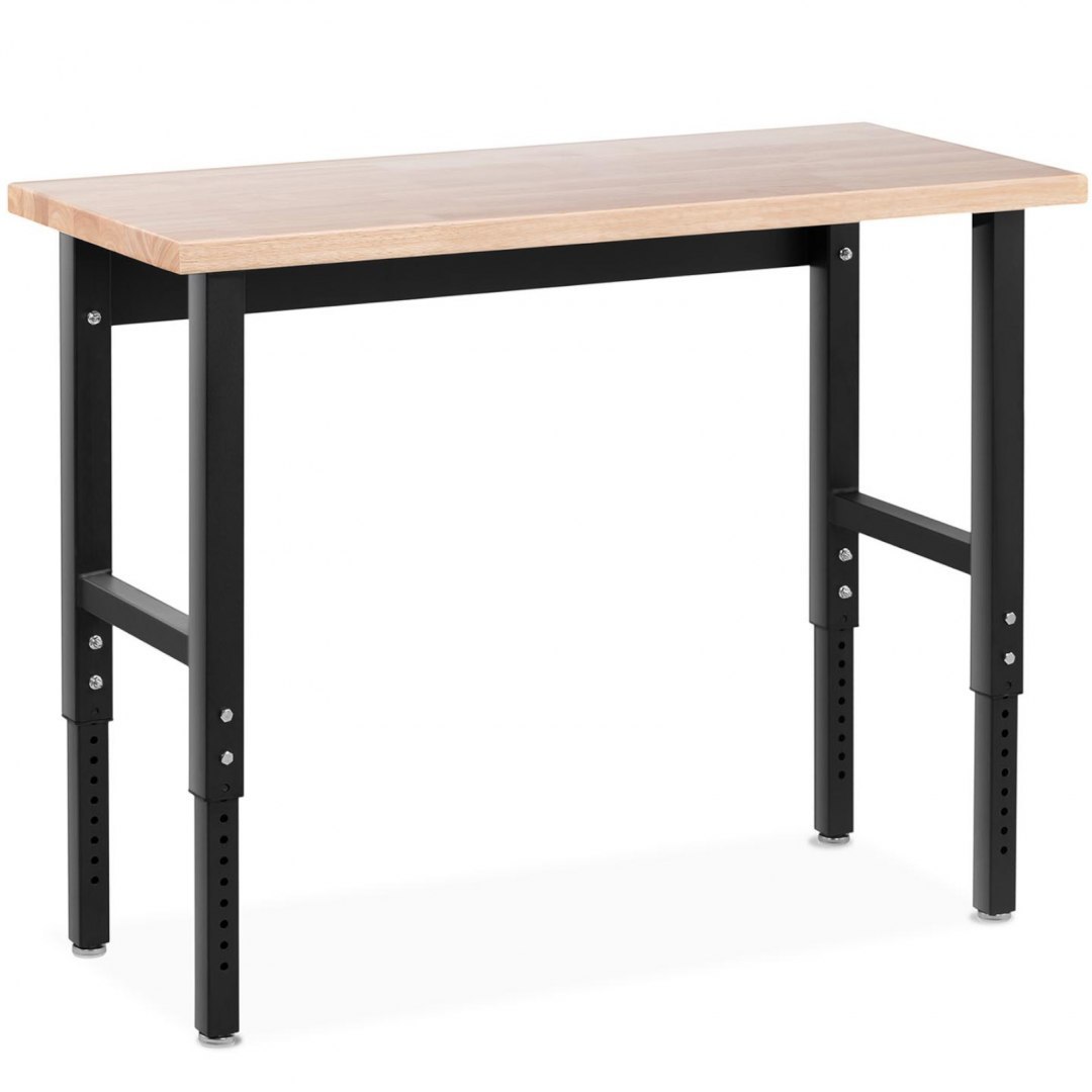 Stół warsztatowy regulowany z drewnianym blatem 680 kg 122 x 51 cm MSW Stół warsztatowy regulowany z drewnianym blatem 680 kg 122 x 51 cm MSW