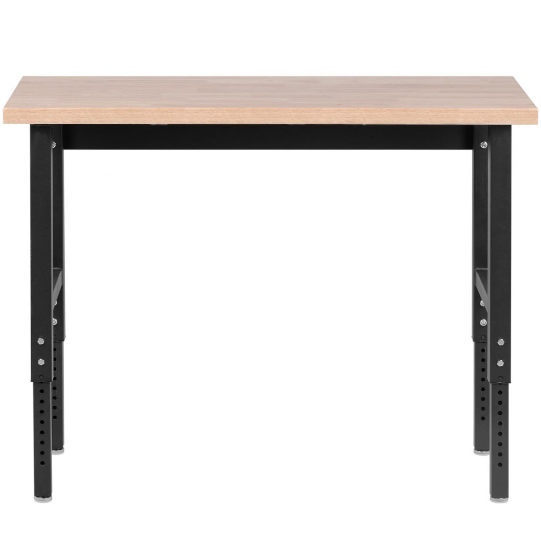 Stół warsztatowy regulowany z drewnianym blatem 680 kg 122 x 51 cm MSW
