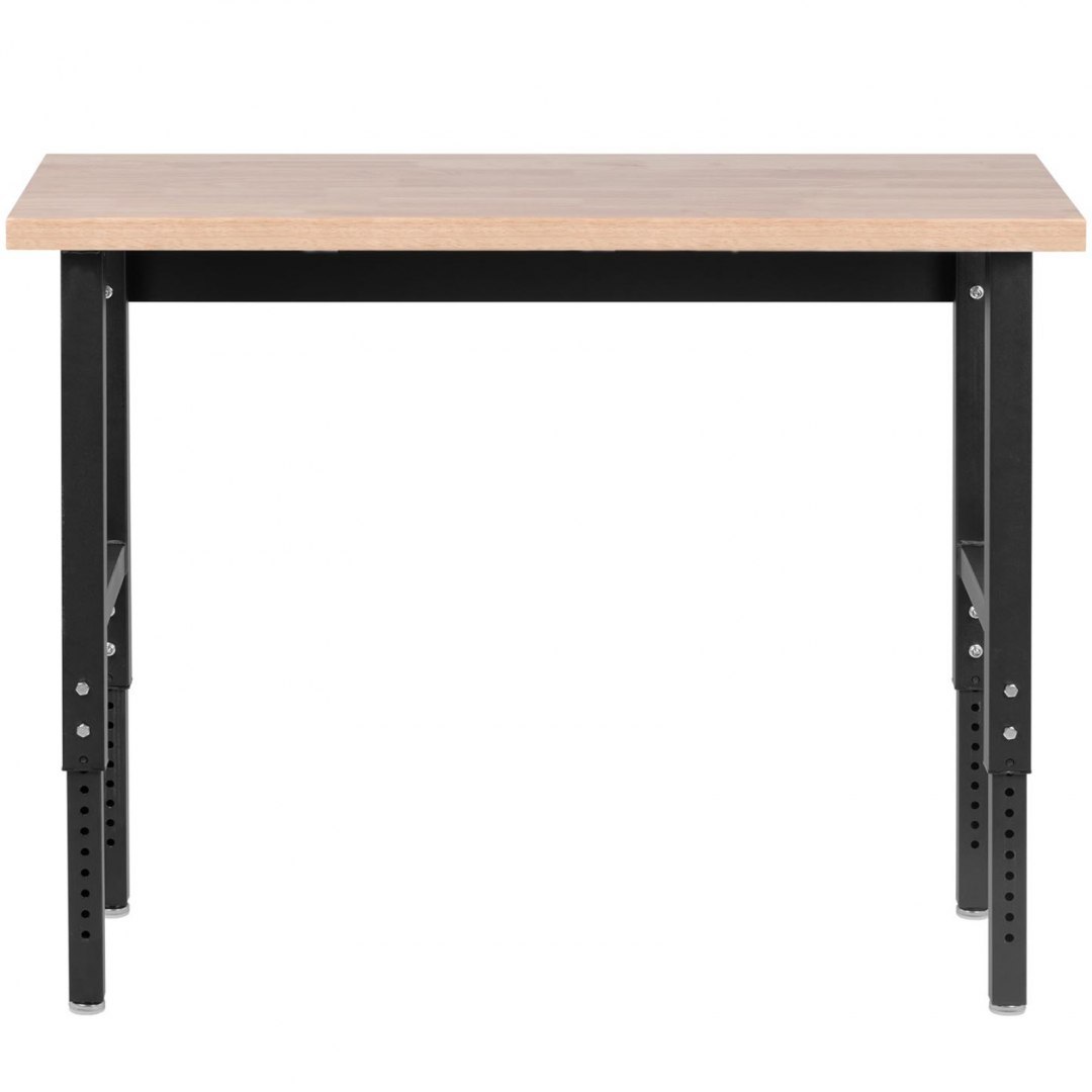 Stół warsztatowy regulowany z drewnianym blatem 680 kg 122 x 51 cm MSW Stół warsztatowy regulowany z drewnianym blatem 680 kg 122 x 51 cm MSW