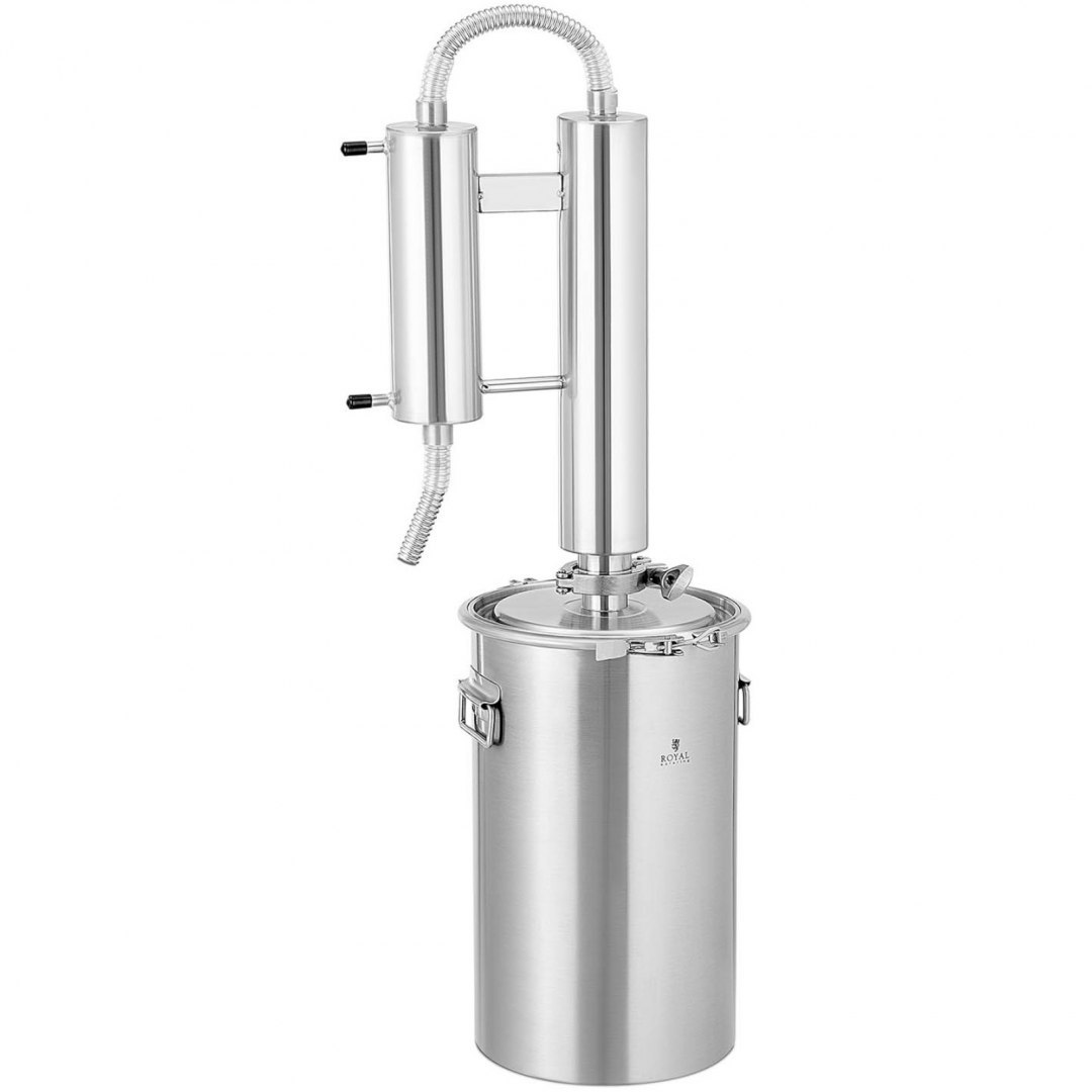 Destylator destylarka ze stali nierdzewnej z alkoholomierzem 20 l Royal Catering Destylator destylarka ze stali nierdzewnej z alkoholomierzem 20 l Royal Catering