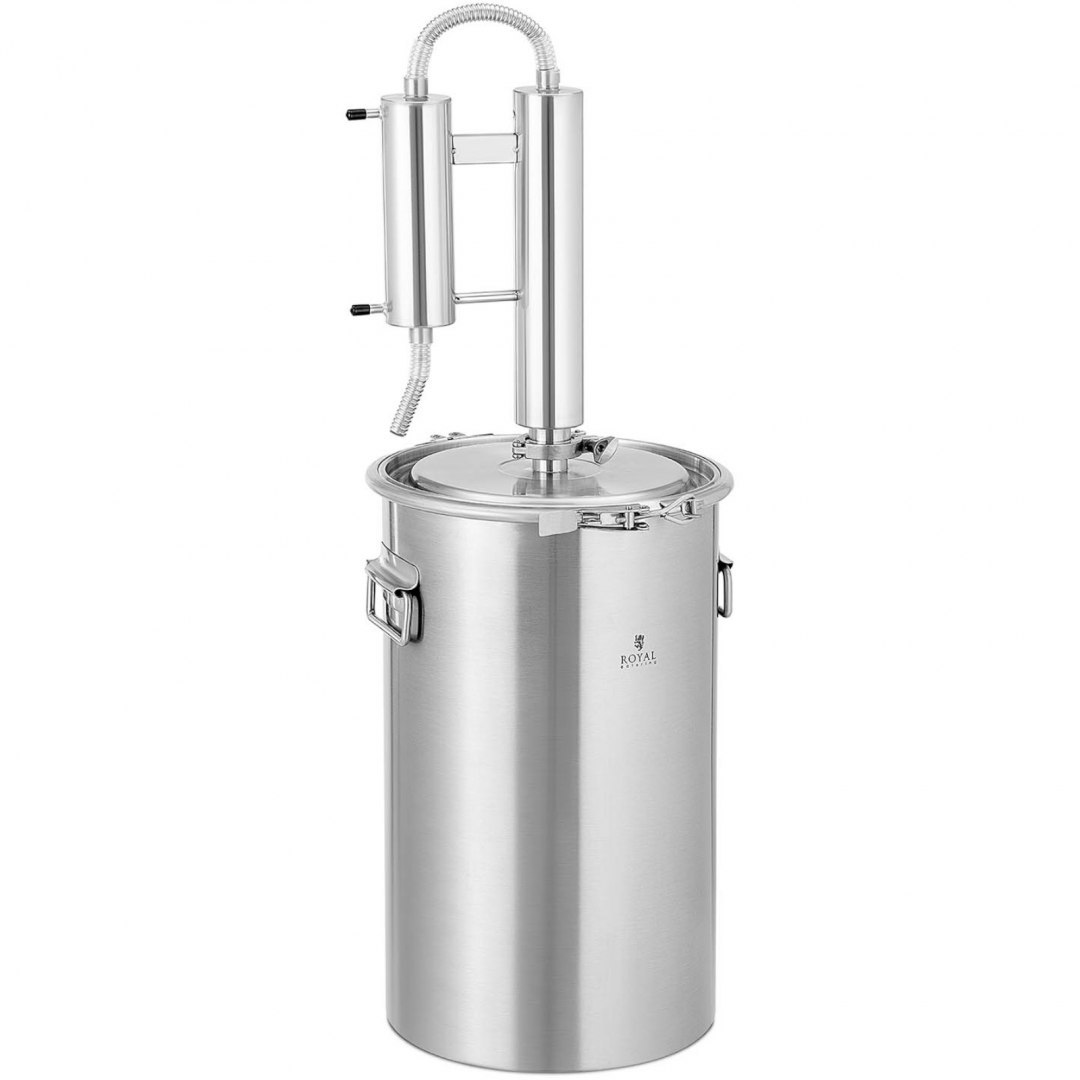 Destylator destylarka ze stali nierdzewnej z alkoholomierzem 35 l Royal Catering Destylator destylarka ze stali nierdzewnej z alkoholomierzem 35 l Royal Catering