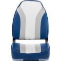 Fotel siedzisko składane do łodzi motorówki 36 x 43 x 60 cm biało-szaro-niebieskie MSW