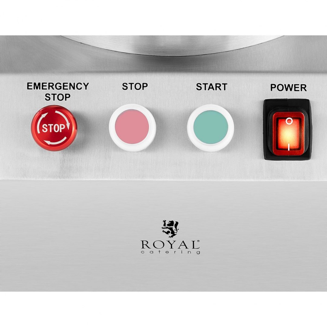 Kuter wilk gastronomiczny do siekania mielenia krojenia mięsa warzyw 1400 obr./min 10 l 750 W Royal Catering Kuter wilk gastronomiczny do siekania mielenia krojenia mięsa warzyw 1400 obr./min 10 l 750 W Royal Catering