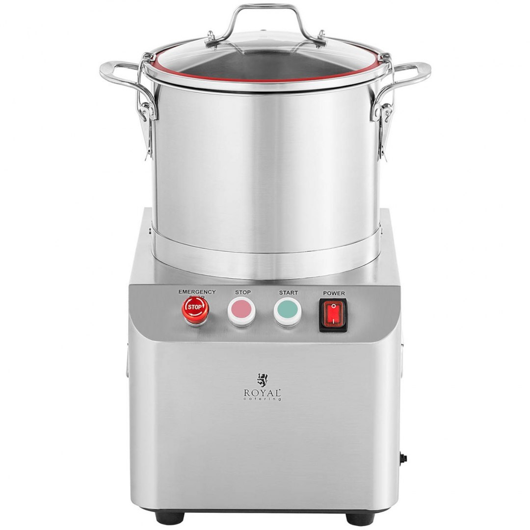 Kuter wilk gastronomiczny do siekania mielenia krojenia mięsa warzyw 1400 obr./min 10 l 750 W Royal Catering Kuter wilk gastronomiczny do siekania mielenia krojenia mięsa warzyw 1400 obr./min 10 l 750 W Royal Catering
