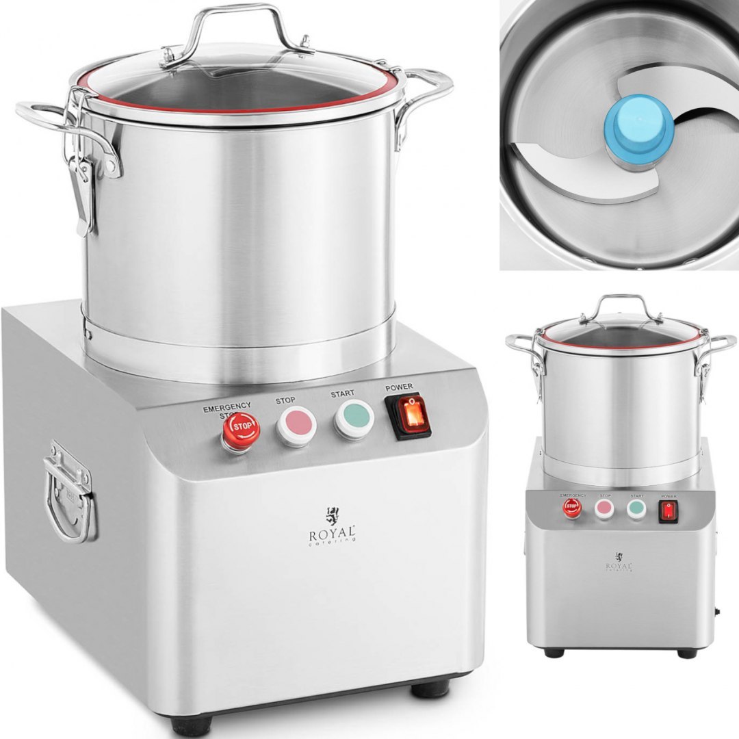 Kuter wilk gastronomiczny do siekania mielenia krojenia mięsa warzyw 1400 obr./min 8 l 550 W Royal Catering Kuter wilk gastronomiczny do siekania mielenia krojenia mięsa warzyw 1400 obr./min 8 l 550 W Royal Catering